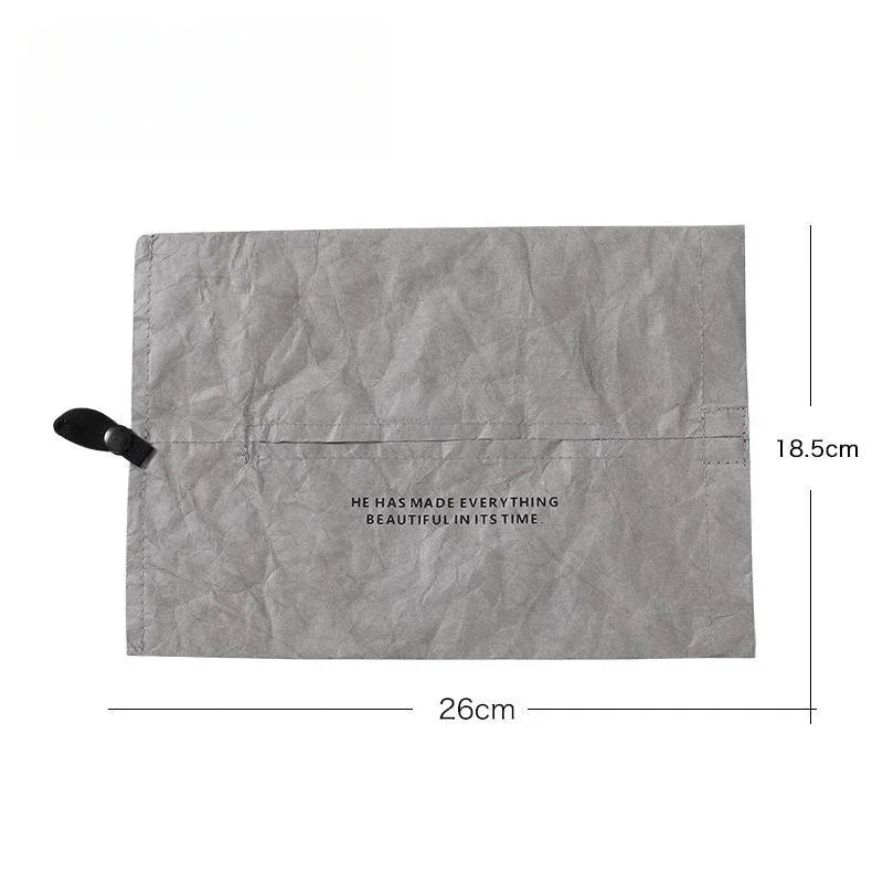 New Car Tissue Bag Luxurious And Lightweight Hanging Paper Bag Paper Tissue Box Waterproof For Car Use Interior Accessories