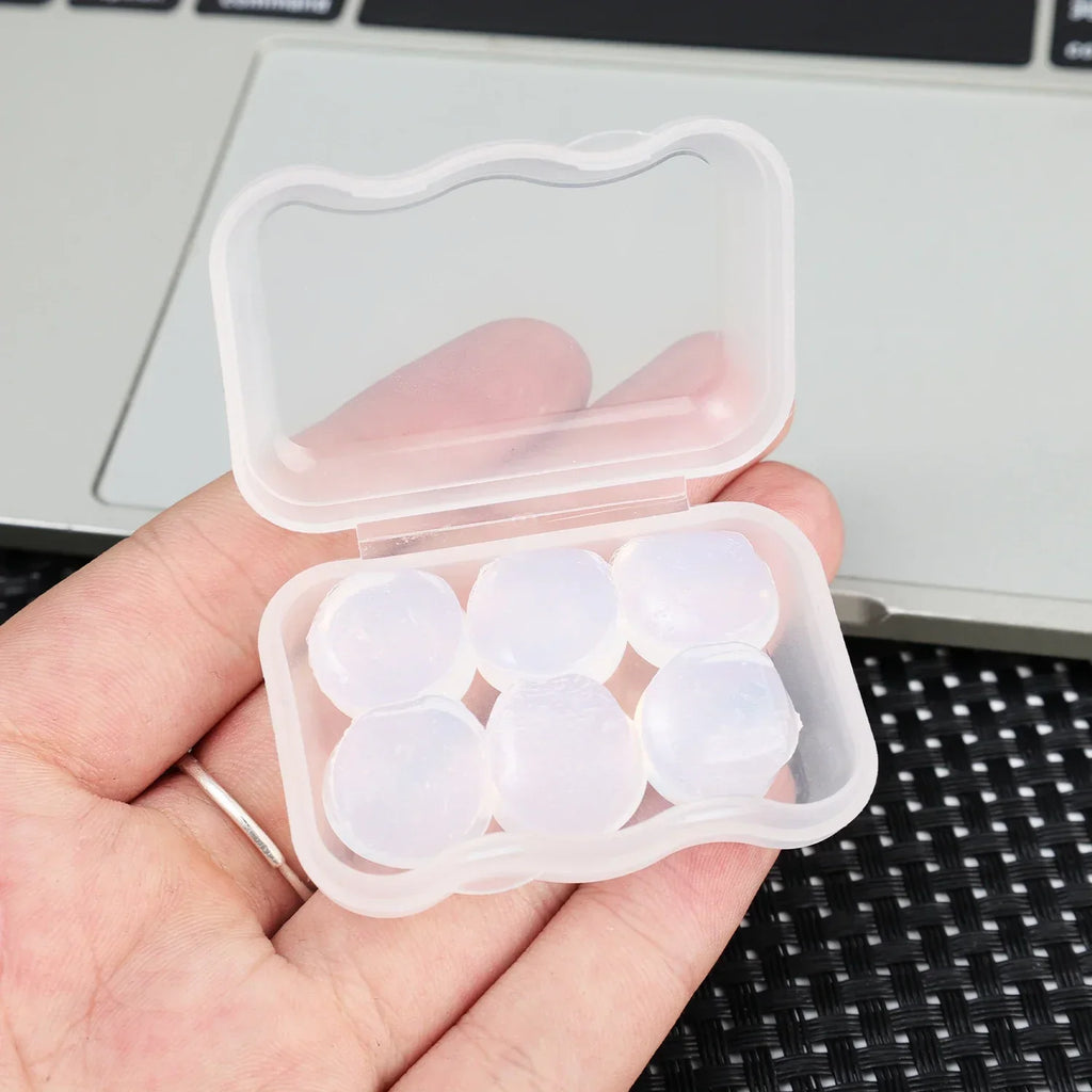 Soft Silicone Earplugs Wax Ear Plugs Reusable Noise Cancelling Gel Ear Plugs Waterproof Earbuds for Sleeping Flying Swimming