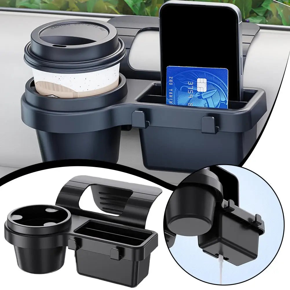 Upgrade Car Cup Holder Phone Mount Tray Side Door Window Storage Barrel Pocket Hanging Rack Auto Interior Accessories
