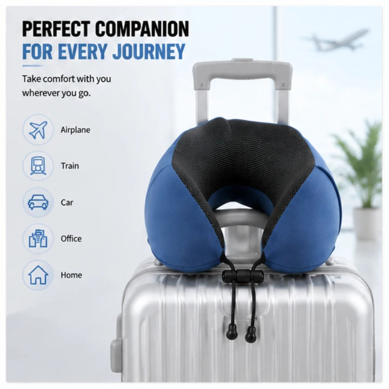 Memory Foam Healthcare Cervical Pillow, Soft U Shape Travel Neck Cushion to Support Neck on Airplane