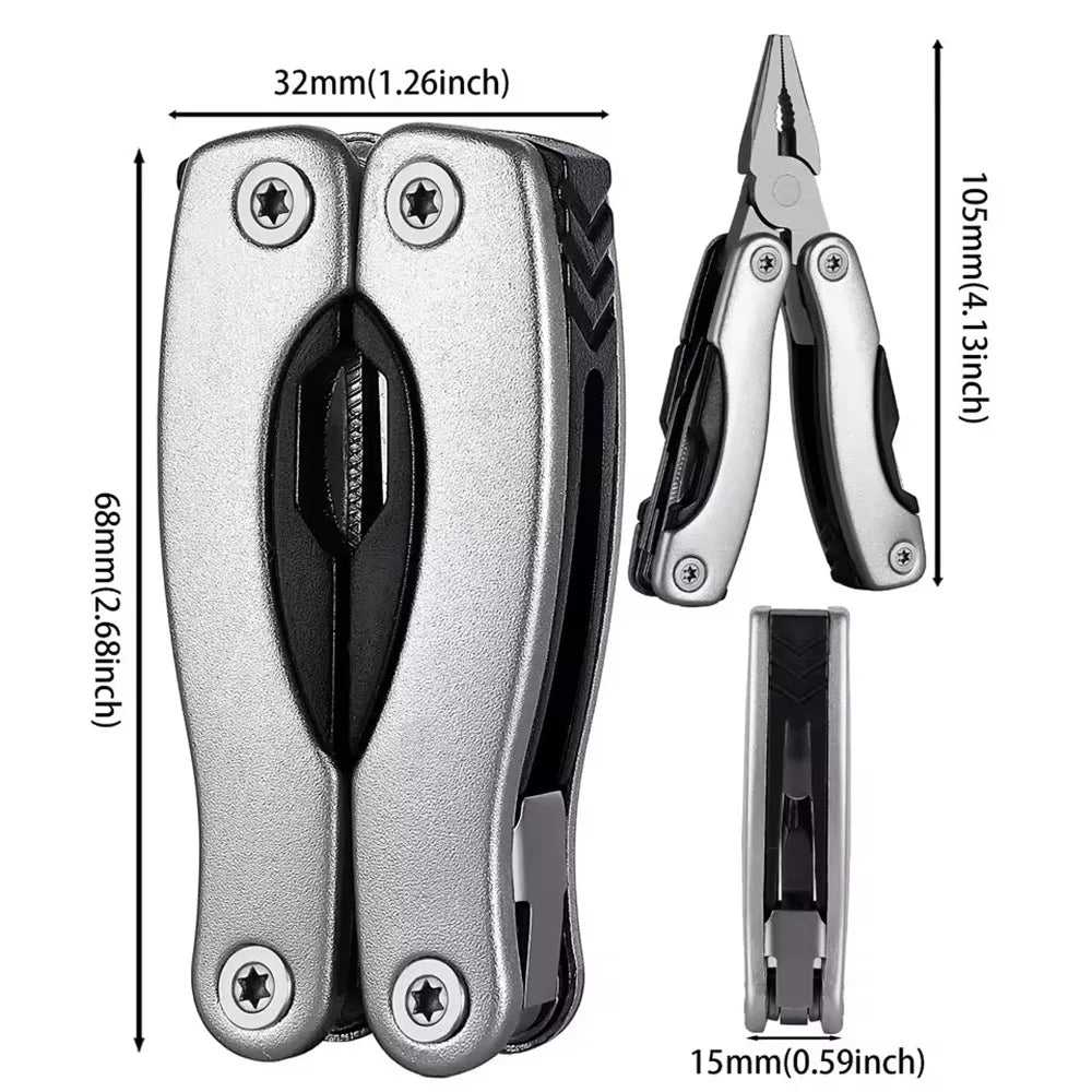 Portable Pocket Multi-Tool Pliers, Peelable, Folding Knife, Multi-Tool for Outdoor Camping, Folding Multifunctional Hand Tools