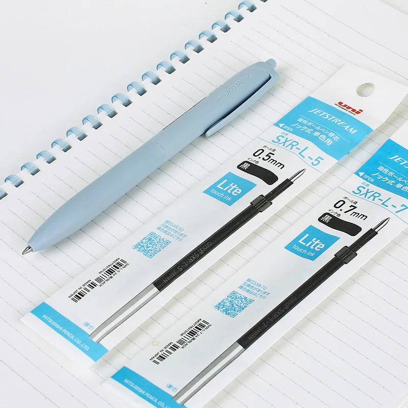 Uni Permanent Ballpoint Pen Jet Stream Anti-slip Cloudy Recycled Eco Shell Friction Super Smooth Ink Oil Pens Portable Supplies