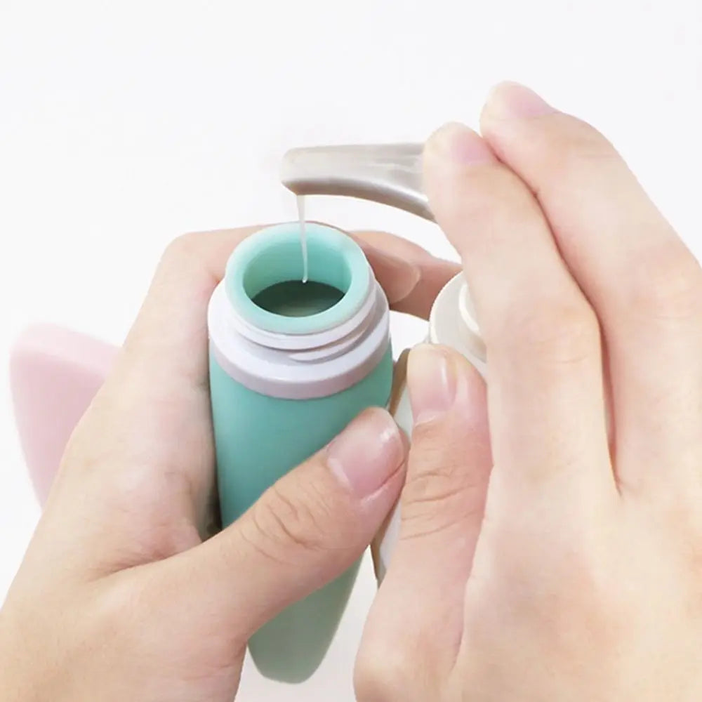 Silicone Travel Toiletry Bottles Leakproof Refillable Lotion Bottles 30/60/90ml Shampoo Container Cosmetic Storage Containers