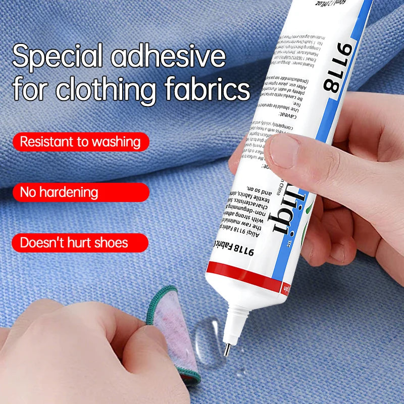 15/60ml Super Strong Fabric Sewing Glue Waterproof Quick Dry Fabric Adhesive Universal Transparent Sealant Clothing Repair Tool
