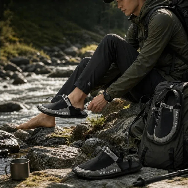 Ultra-Light Portable Travel Slippers Non-Slip Outdoor Beach Aircraft Hotel Slippers Reusable Comfortable Home Slippers