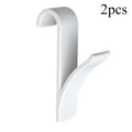 2PCS Kitchen Bathroom Hanger Clips Storage Racks White Clear Hanger Heated Towel Radiator Rail Clothes Scarf Hanger Hooks Holder