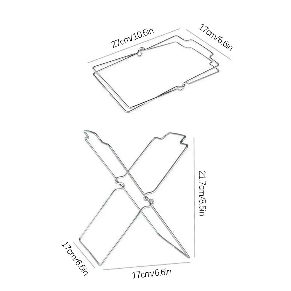 Camping Garbage Bag Holder Steel Outdoor Folding Trash Can Foldable Kitchen Countertop Trash Bag Holder Organizer