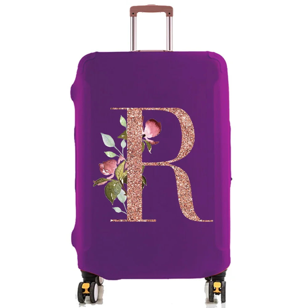 For 18-32 Inch Luggage Cover Suitcase Protector Travel Accessories Unlimited Rose Gold Stretch Fabric Dust Cover Trolley Case