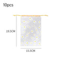 10Pcs Transparent Waterproof Travel Cosmetic Bag with Drawstring Plastic Storage Bag for Towels Socks Bathroom Beach Organizer