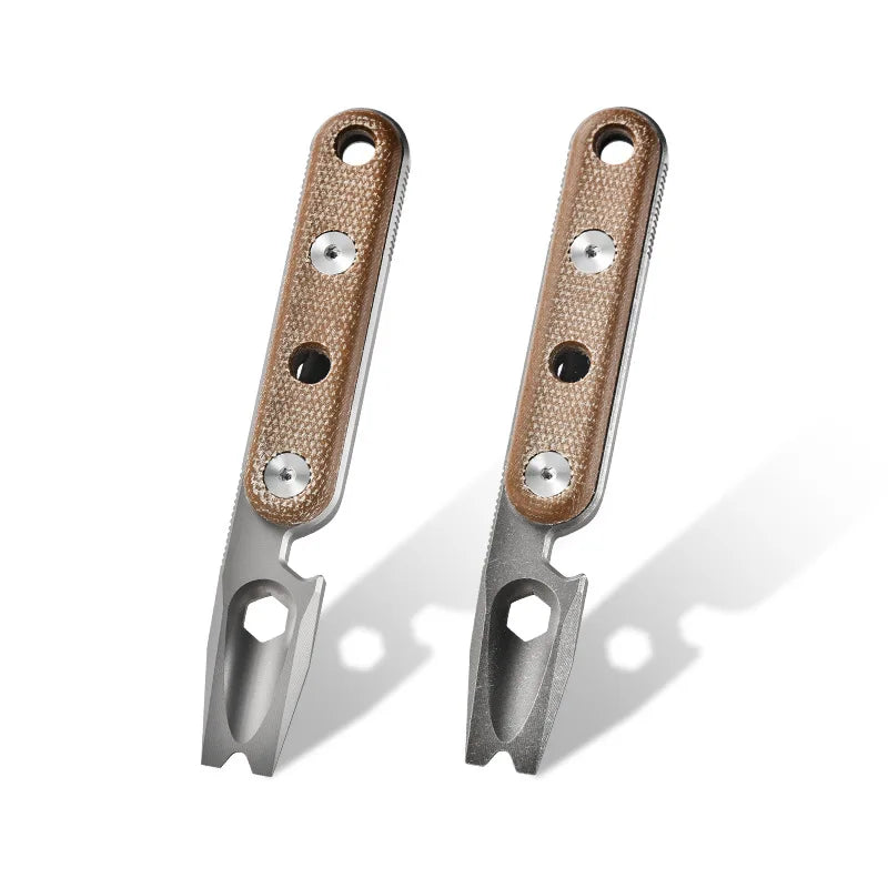 EDC Titanium Alloy Crowbar And tools Hand Outdoor Camping Multifunction Bottle Opener EDC Tools