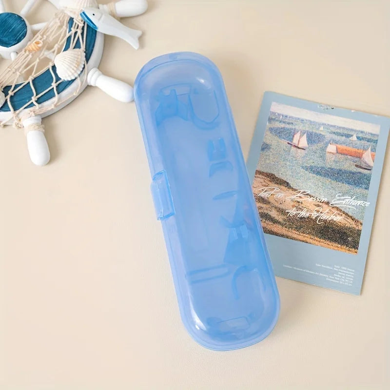2pcs Universal Electric Toothbrush Storage Box For Oral B, Translucent Toothbrush Box For Home Travel