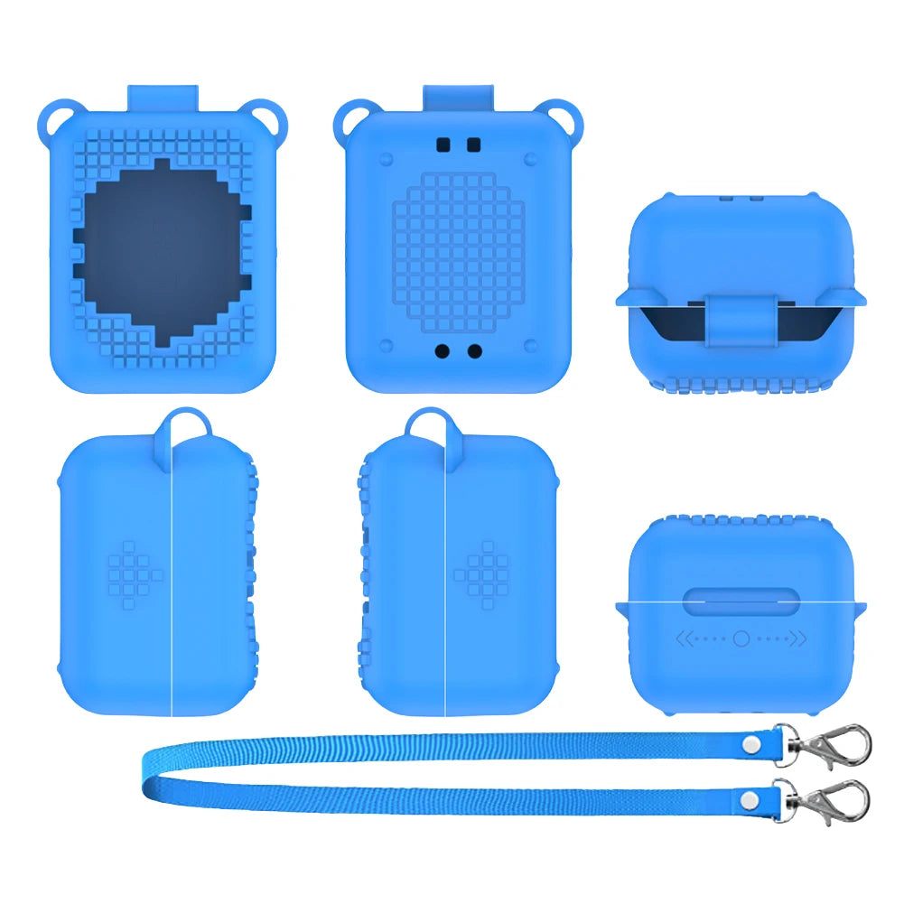 Silicone Carrying Case for Bitzee Interactive Toy Digital Pet Protective Cover with Lanyard Waterproof Shockproof Protective Cas