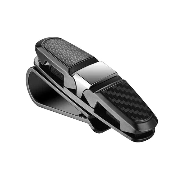 Silver Car Glasses Case Auto Sun Visor Glasses Holder Sunglasses Clip Card Holder Eyeglasses Accessories Car Interior