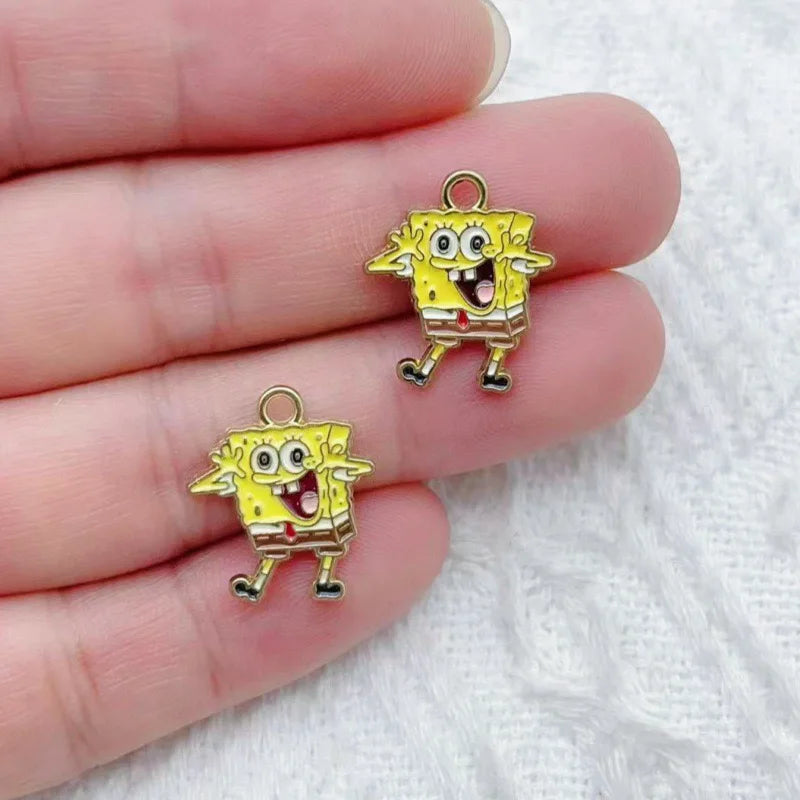 10pcs Cartoon Anime DIY Jewelry Accessories Alloy Drip Oil Pendant Keychain Earrings Bag Pendant