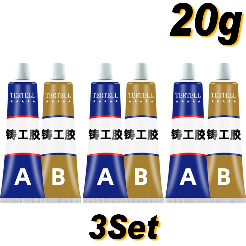 High Strength Magic Metal Repair Glue Welding AB Glue High Temperature Resistant Strong Bonding Durable Adhesive Metal Plastic