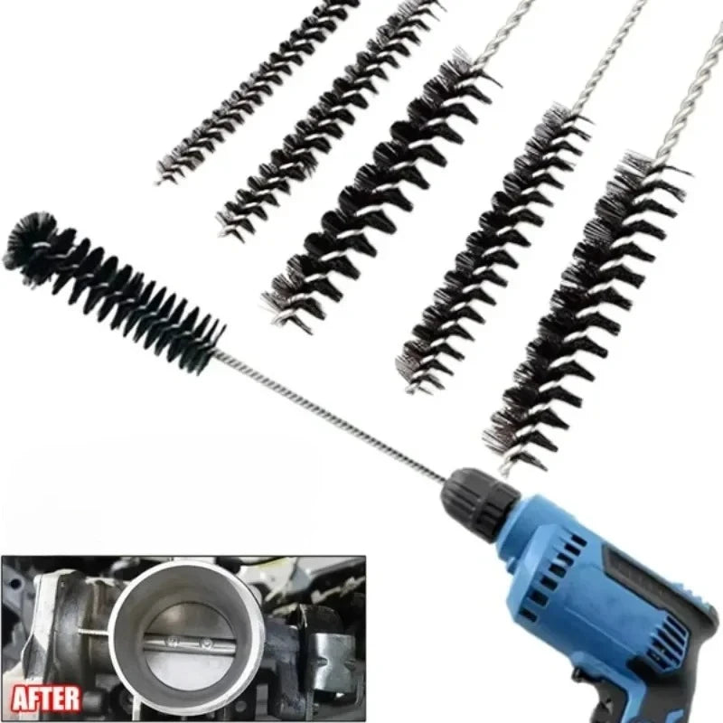 Car Carbon Deposit Cleaning Brush Stainless Steel Gap Brush Air Intake Valve Combustion Chamber Engine Maintenance Tool