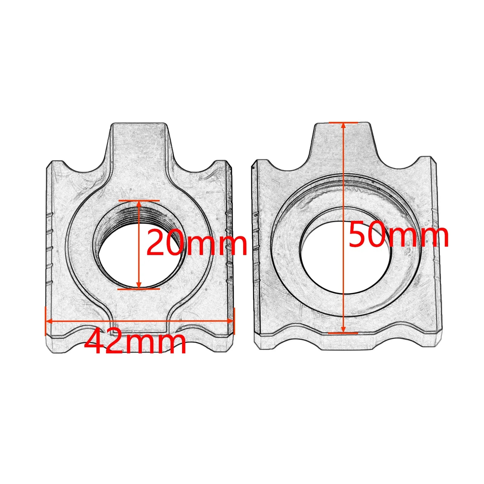 Motorcycle CNC Rear Axle Block Chain Tensioner Adjuster For KTM SX SXF XC XCF XCW XCWF EXC EXCF 125-530 For Husqvarna Dirt Bike