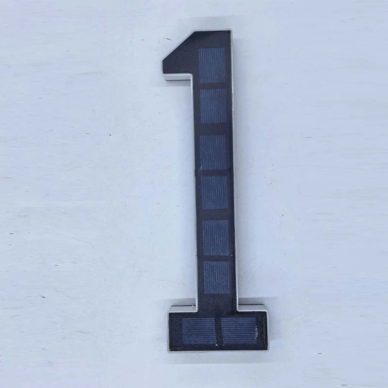 Outdoor Solar House Number Light 12CM LED Address Sign Light Sensor Door Plate for Home Yard Wall Decoration Use Set Kit Supply