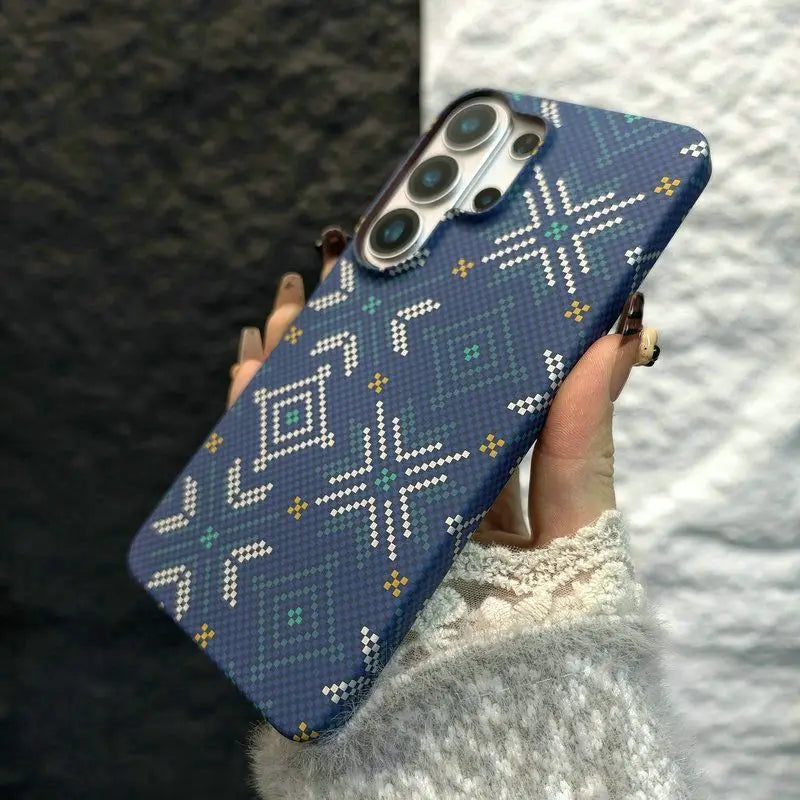 For Samsung S26 Ultra Frameless Ultra Thin PC Case For Magsafe Magnetic Slim Carbon Fiber Pattern Cover for Galaxy S25 Plus S26+