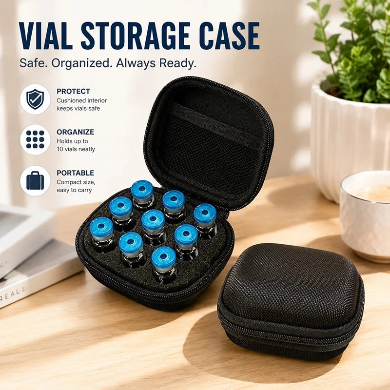 6/9 Slots Vial Storage Bag 3ml Vial Peptide Storage Box Portable Storage Bag Mini Vial Organizer Bags Insulin Set Contanizer Bag