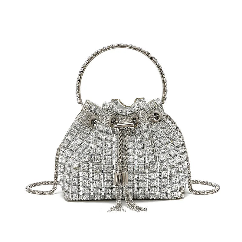 Luxury Designer Women Handbag Glitter Shiny Diamond Clutch Purse Wedding Party Banquet Bag Crystal Rhinestones Evening Bag