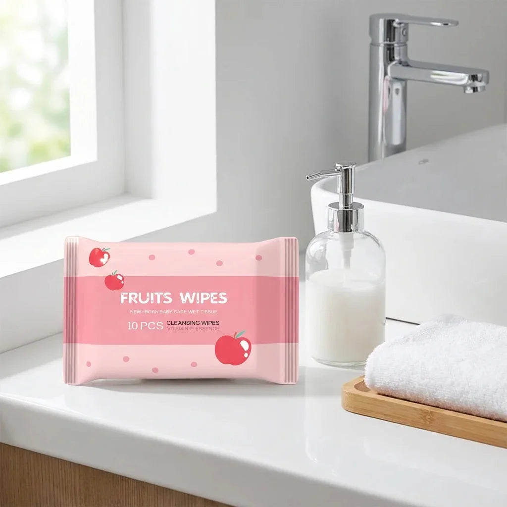 Super Value Baby Wipes 20 Packs X 10 Sheets (200 Counts) EDI Pure Water Gentle Cleaning for Home Travel Outdoor School Daily Use