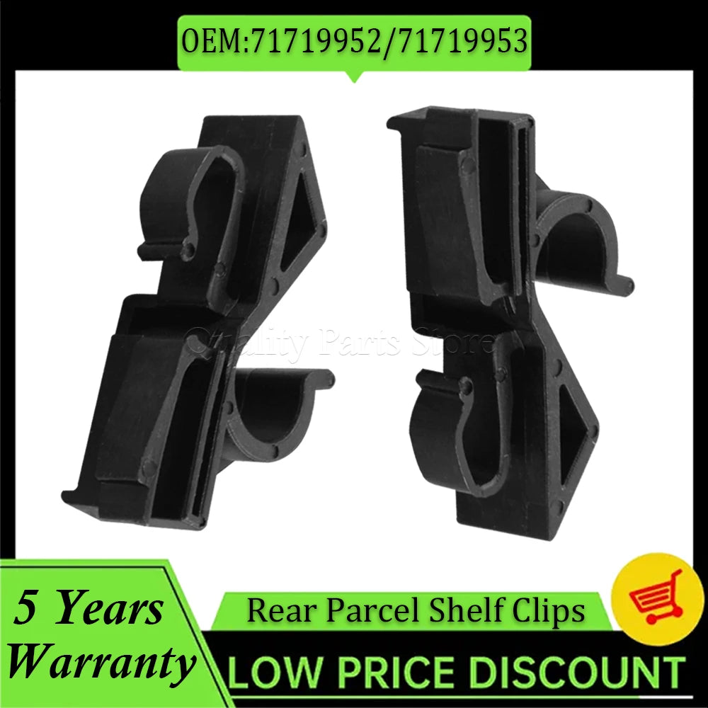 1 Pair Rear Parcel Shelf Clips For Fiat Grande Punto 2006-on Car Accessories 71719952 71719953