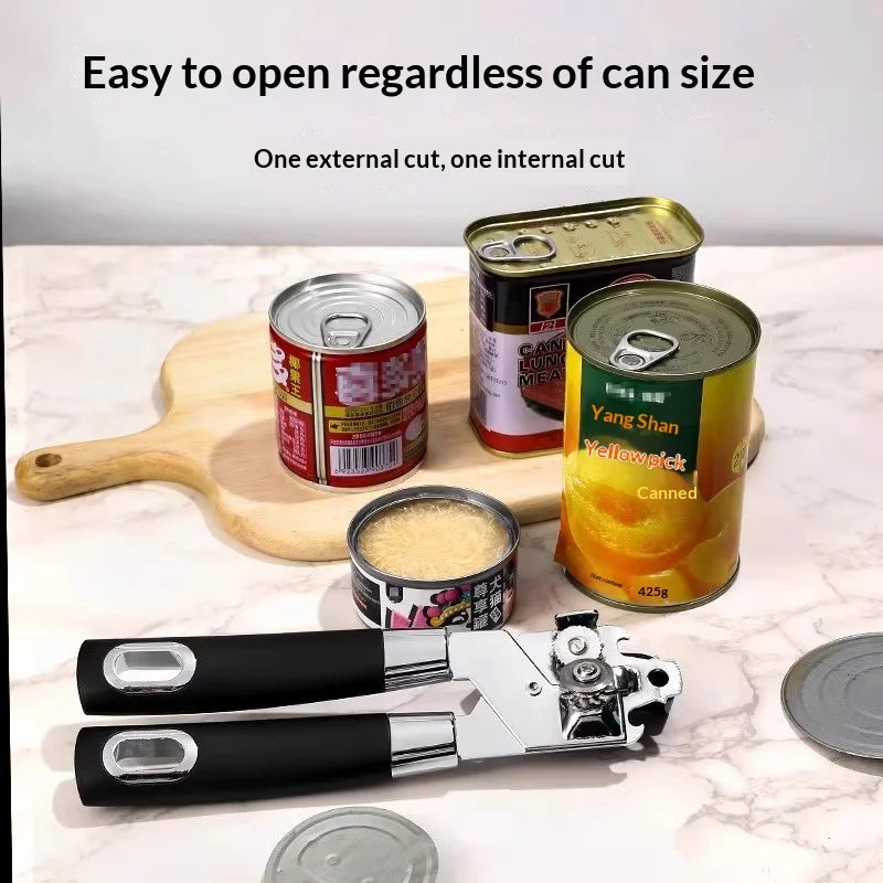 Hand free can opener for home use manual simple tool to open cans and bottles without hands kitchen gadgets can opener