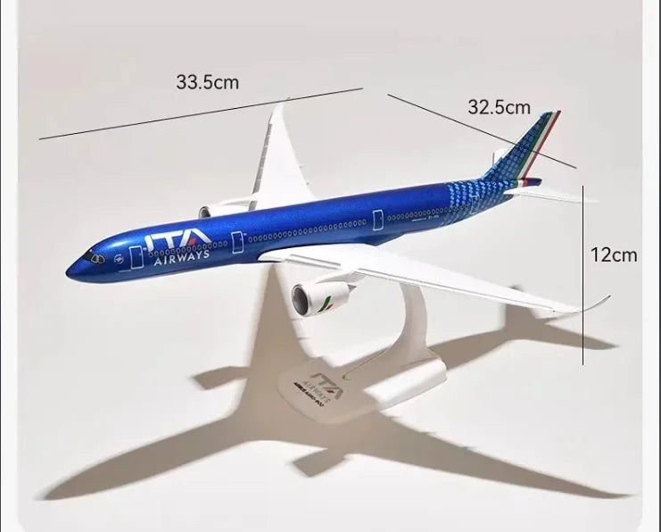 Toy Planes Plastic ABS 36CM 1/200 Scale Airplanes Model A350-900 Italy ITA Airline Collection Assembly Plane Model Building Kit