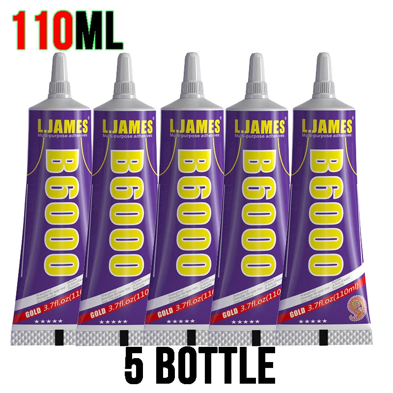 15/25/50/110ML B6000 Clear Contact Adhesive Universal Glass Plastic DIY Phone Repair Glue with Precision Applicator for Electro