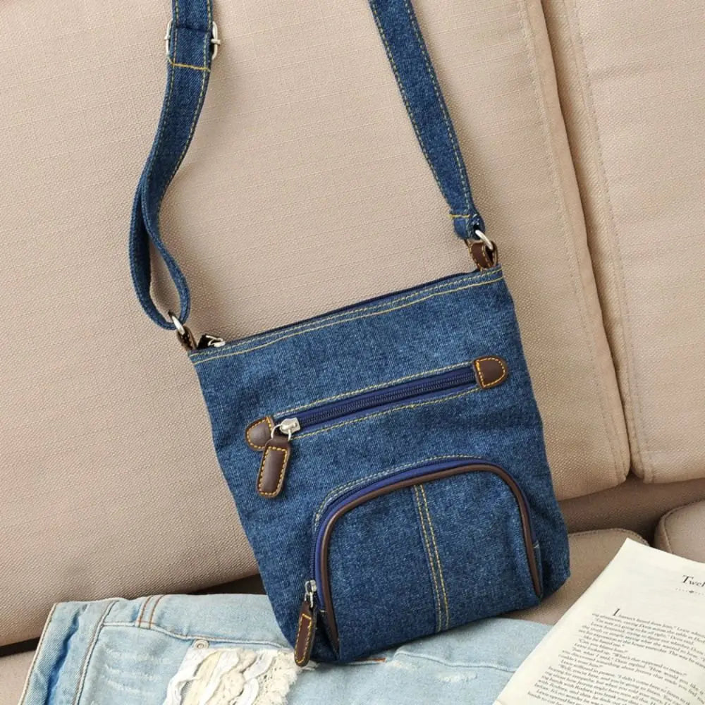 New Messenger Cross Denim Shoulder Bag Casual Bag Casual Purse Women Handbag