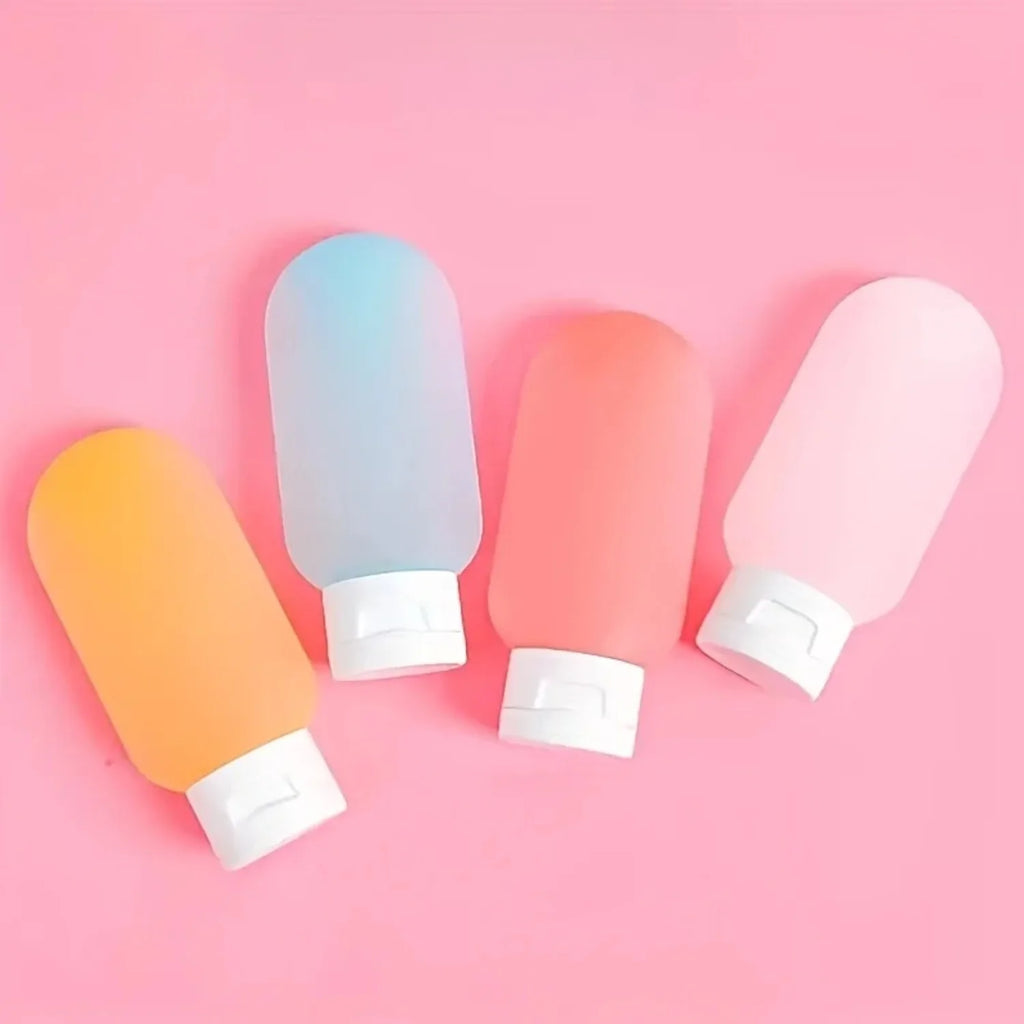 4Pcs Travel Bottles Set Refillable Bottle Cosmetic Containers 60ml Cream Lotion Shampoo Travel Dispenser Squeeze Tube Makeup