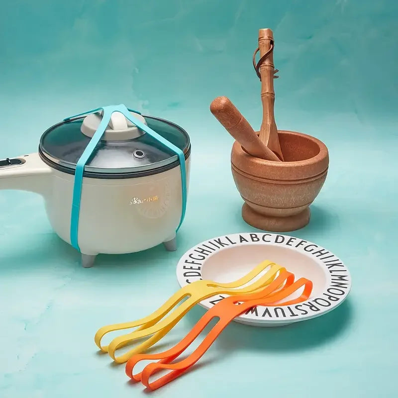 Outdoor Camping Tableware Storage H-shaped Silicone Strap Elastic, Color Tie Cutlery Cross Straps Cutlery Packing straps, Travel