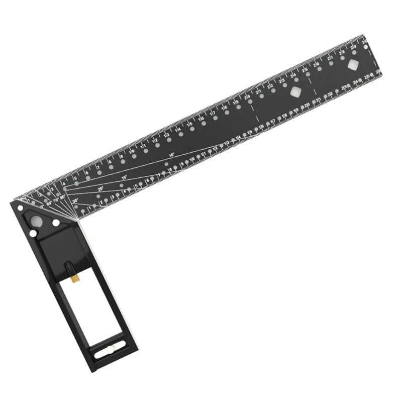 Carpenter Square Aluminum Right Ruler Angles 90 TurningRuler Woodworking Measuring Tool Gauges Angles Square