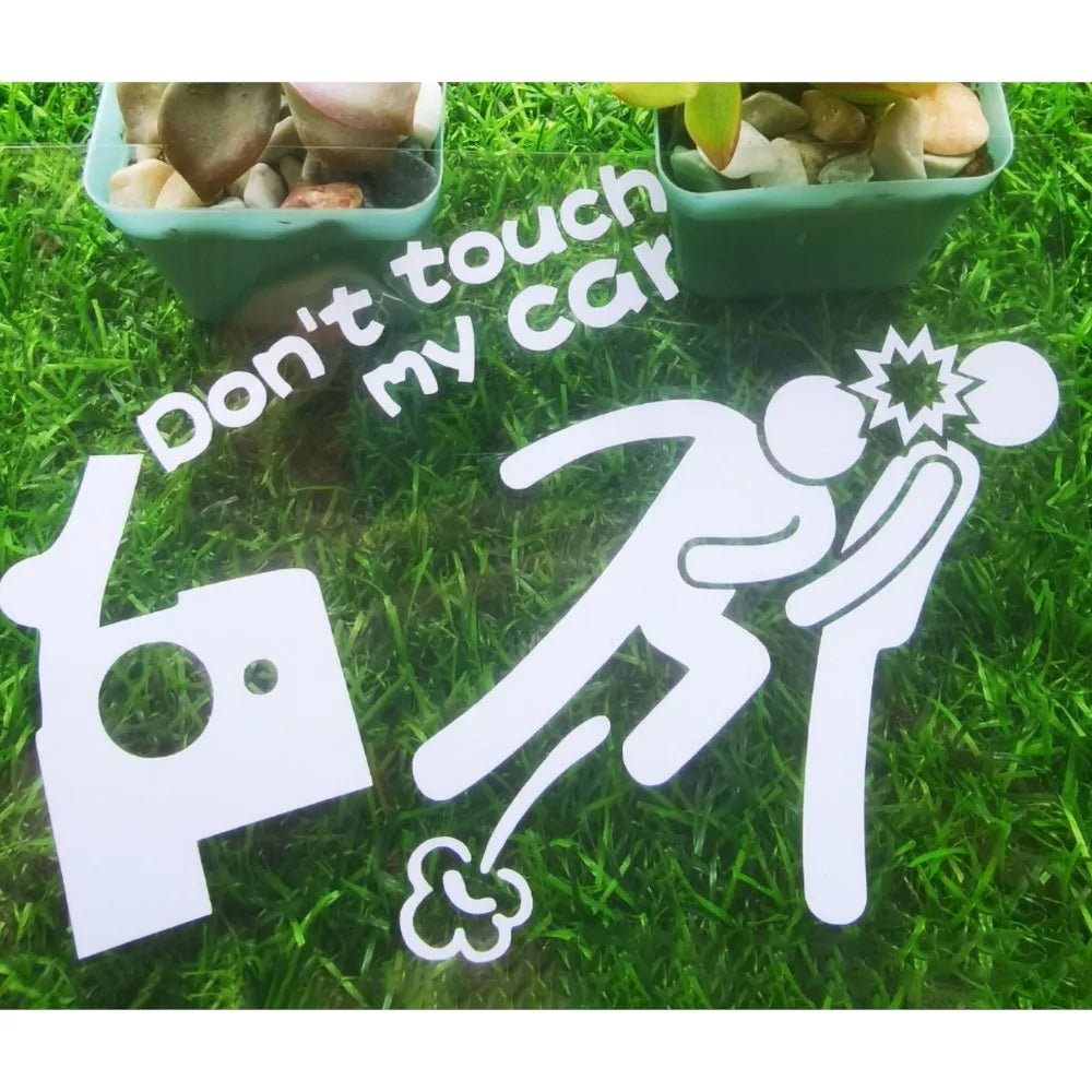 Car Sticker Don't Touch My Car Creative Funny Personalized Car Decoration Stickers Car Window Accessories Car Body Decal