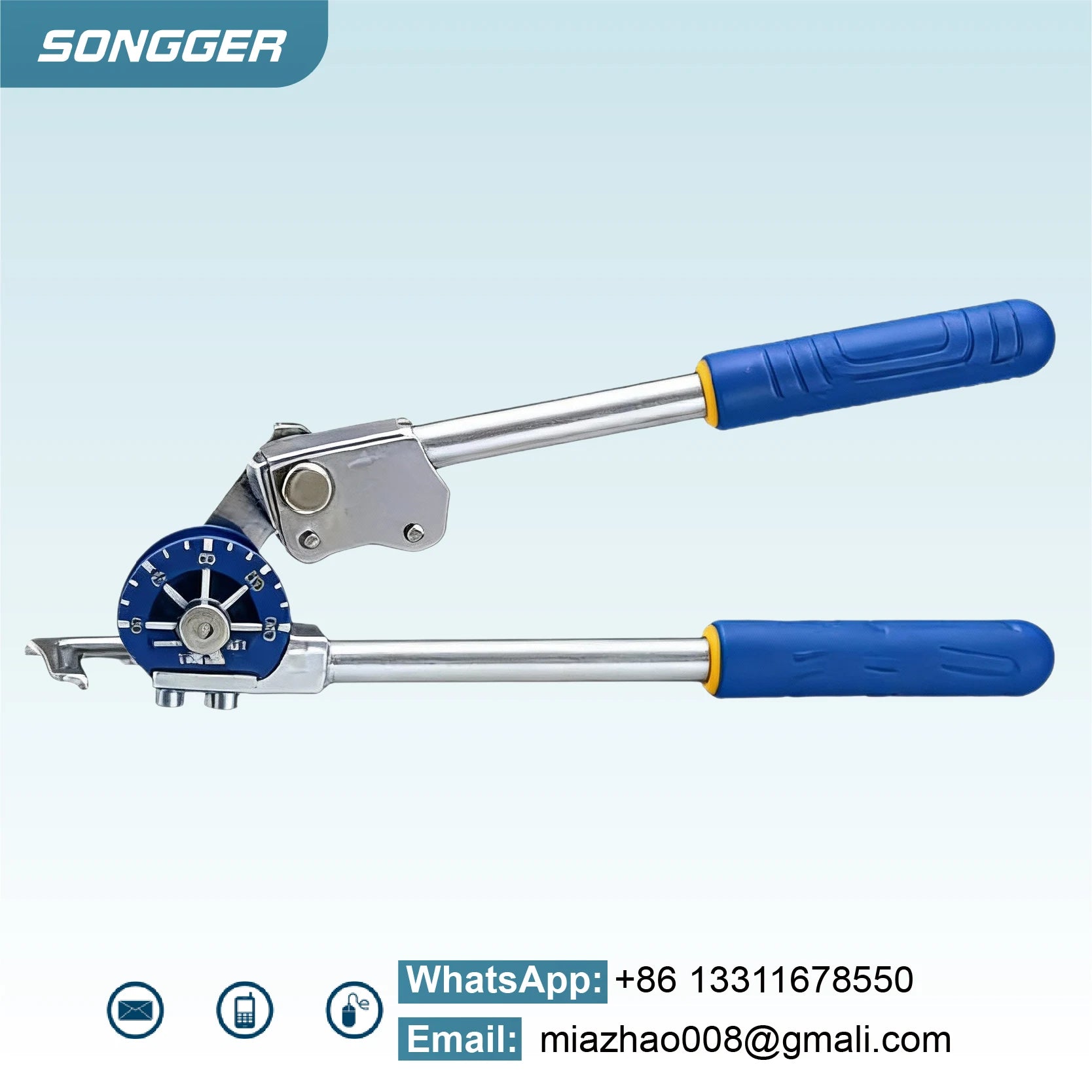 Manual Tube Bender Set for 1/2 5/8 3/4 Inch Tube Bender 9.25 to 22.22mm Copper Aluminum Thin Wall Steel 180 Degree Bends