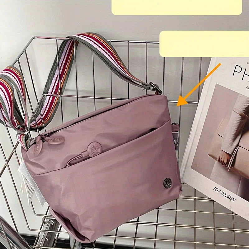 Chic Ultra-light Nylon Crossbody Bags for Women, Designer Bag-Lightweight, Zipper Closure, Adjustable Wide Strap, Cotton Lining