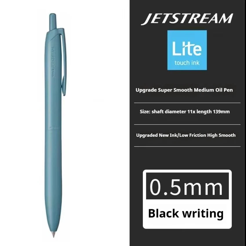 Uni Permanent Ballpoint Pen Jet Stream Anti-slip Cloudy Recycled Eco Shell Friction Super Smooth Ink Oil Pens Portable Supplies