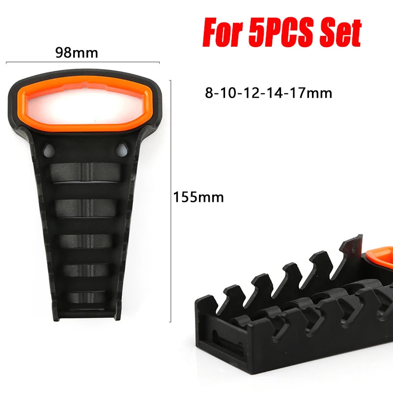 Plastic Wrench Organizer Tray Sockets Storage Tools Rack Sorter Standard Spanner Holders Wrench Holder Torx Wrench Storage Rack