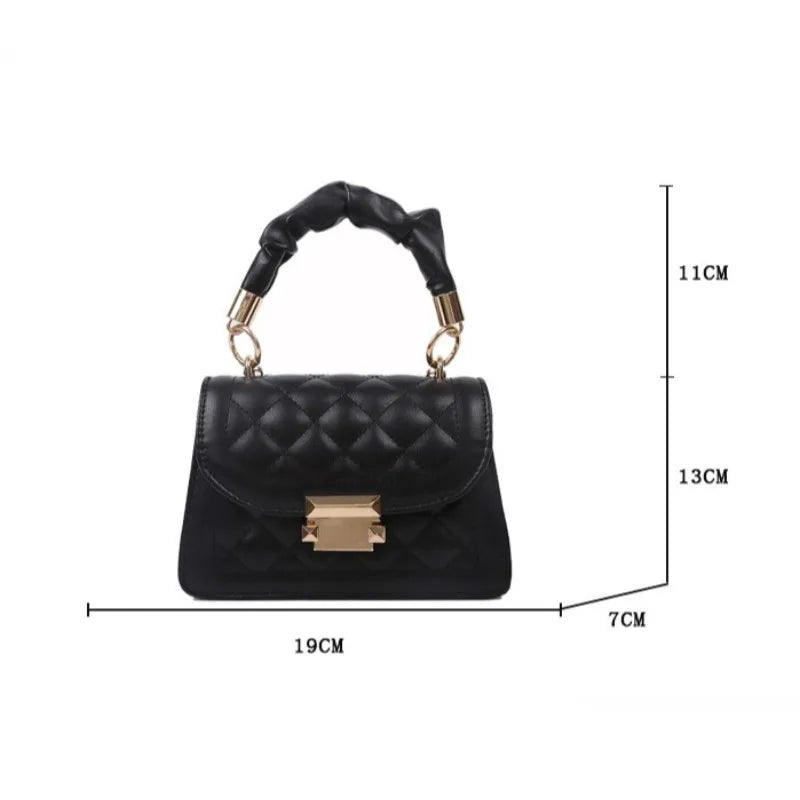 Internet Celebrity Popular Women's Small Square Bag, Classic and Simple Chain Bag, Commuting Hand-Held Crossbody Bag