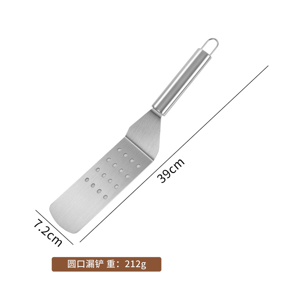 Stainless Steel Cooking Spatula Turner for BBQ, Frying, and Steak Kitchen Utensil