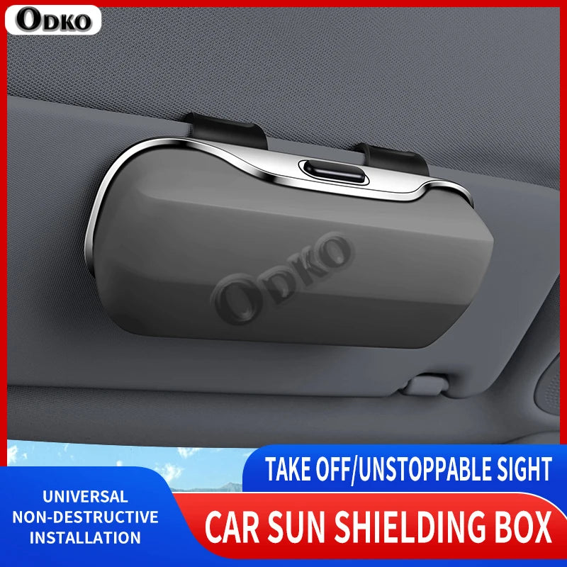 For Audi A1 A2 A4 A6 Q5 Q7 Q8 Accessories Car Visor Sunglasses Glasses Case Clip BoxSun Visor Clip-On OEM Design Eyeglass Case