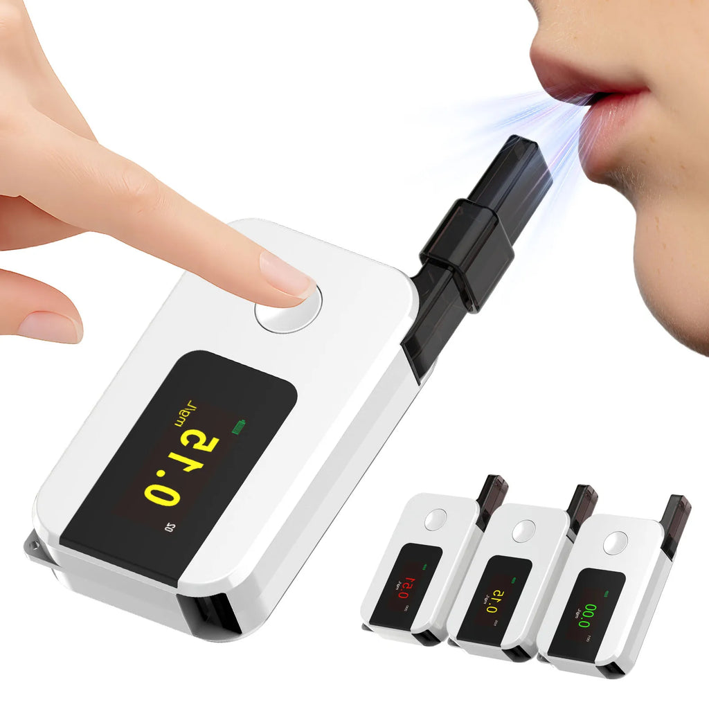 Portable Digital Alcohol Breath Tester Fuel Cell Sensor Alcohol Detector Meter Electrochemical Alcoholmeter For Drunk Driving