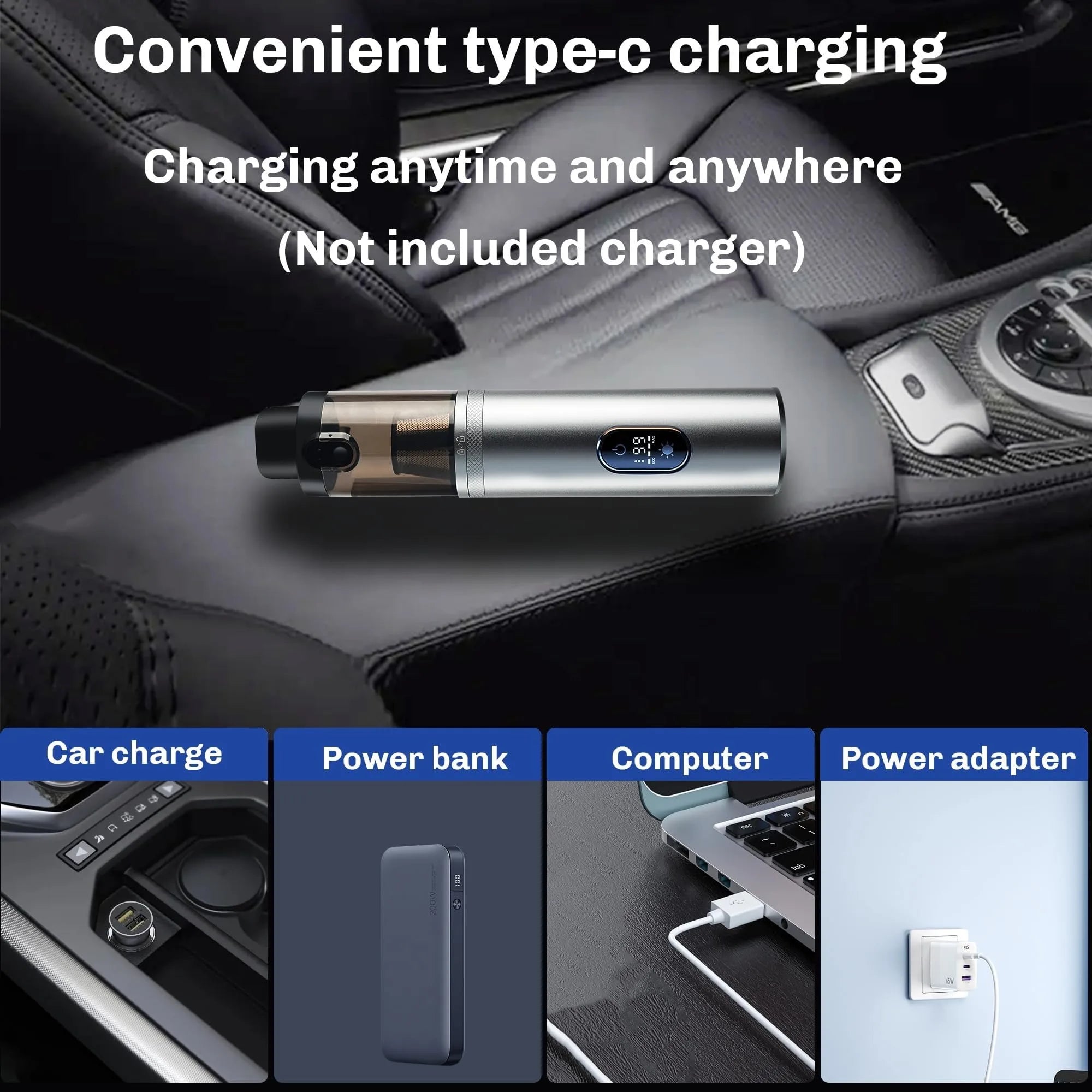 Cordless Handheld Vacuum Cleaner 30000Pa Mini Portable Wireless Cleaner for Home Office & Car Appliance Poweful Cleaning Machine