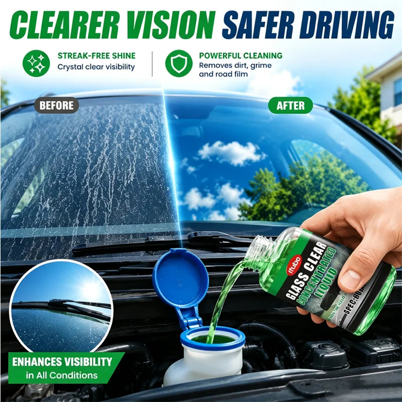 Ifubo Glass Cleaner 60ML Car Windshield Washer Fluid Concentrate Streak Free Auto Window Cleaning Solution For Clear Vision