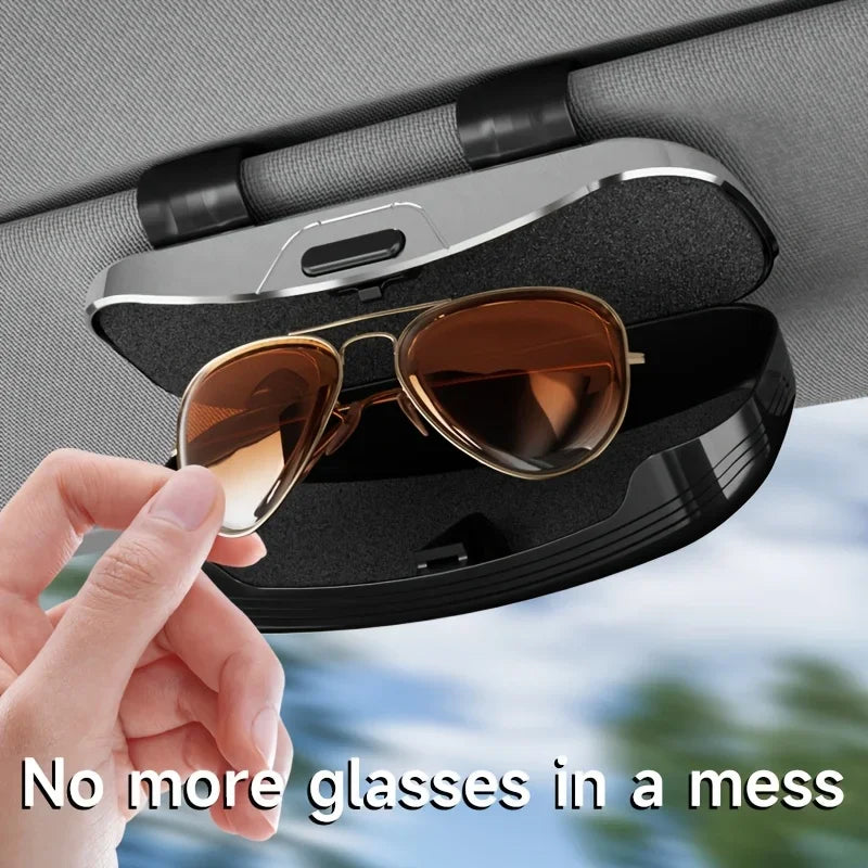 Multifunction Car Glasses Box Sun Visor Glasses Case Card Ticket Storage Car Driving Eyeglass Holder Auto Interior Accessories