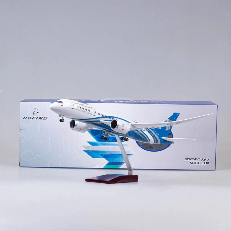Sale Resin Toy Plane Model Diecast Plastic 47cm 1/130 Scale Airplane 787 B787 Aircraft Oman Air Airline Model Plane Collection G
