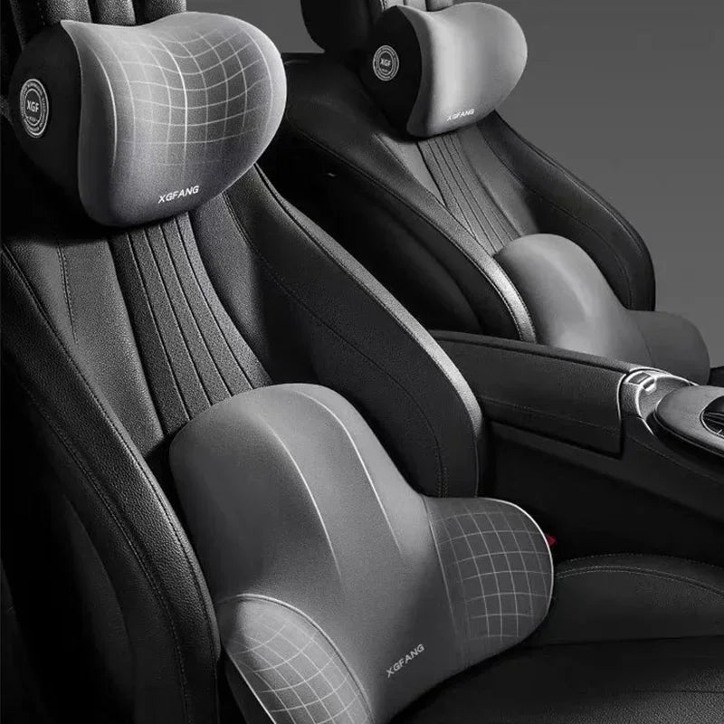 The New Memory Foam Car Neck Pillow Protects the Lumbar Back, Supports the Breathable Headrest, Relieves Pressure