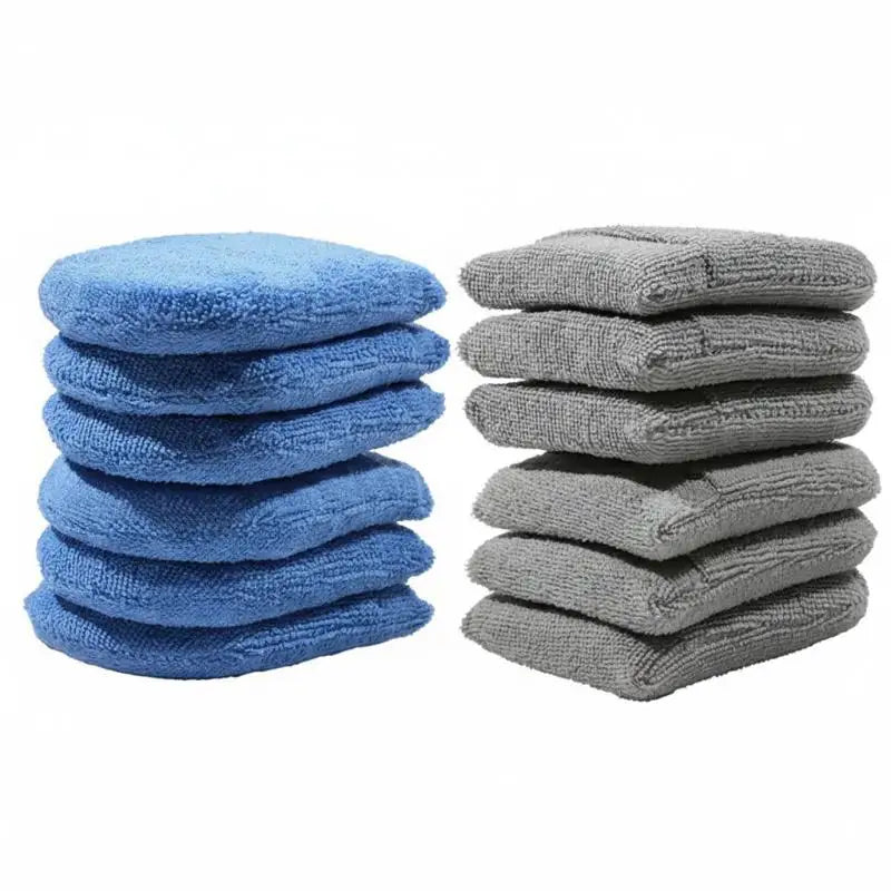 1pcs Soft Microfiber Car Wax Applicator Mitts Polishing Sponge Wax Foam Applicator Pad For Car Cleaning Auto Detailing