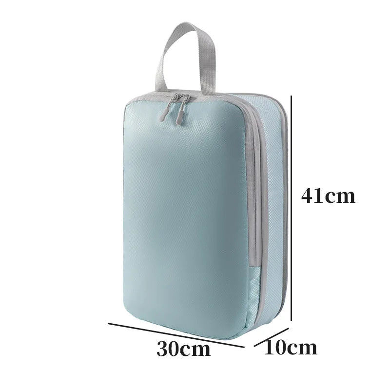 4-Piece Set Travel Clothing Storage Bags Compression Bags Expandable Travel Organizer for Clothing Toiletries Suitcase Organize